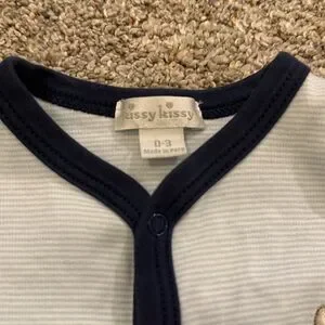 Kissy Kissy | One Pieces | Kissy Kissy Light Blue Striped With Navy ...